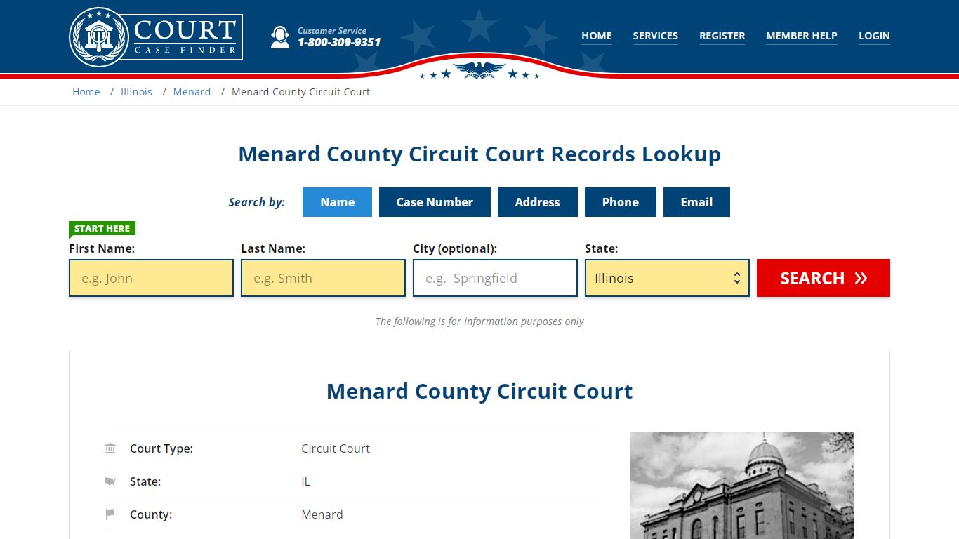 Menard County Circuit Court Records Lookup - CourtCaseFinder.com